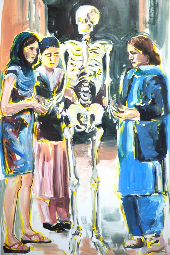 2016 "The Greeting", 200 x 130 cm, Olieverf op linnen