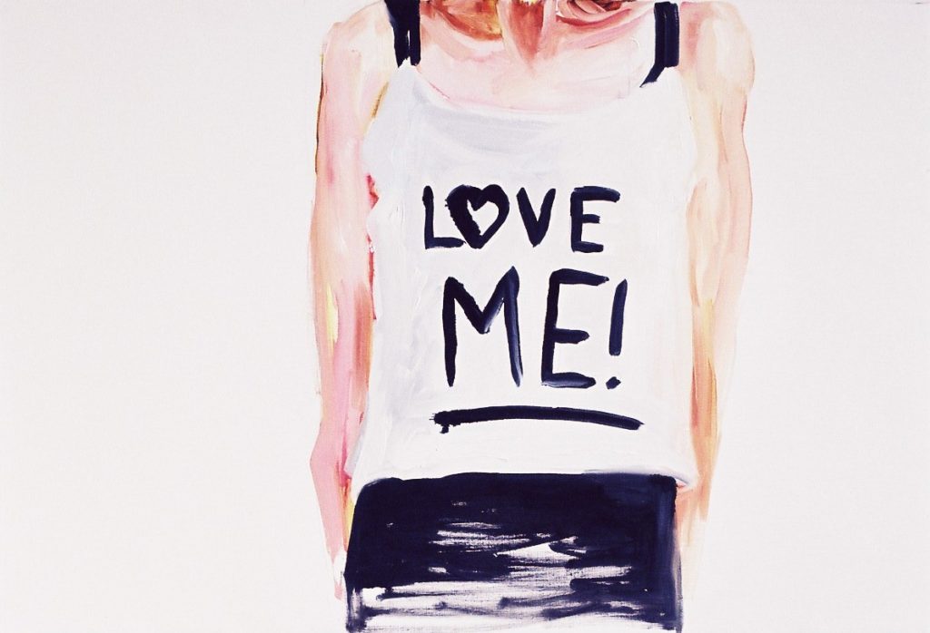 2001 “Love me”, 56 x 83 cm, Olieverf op linnen