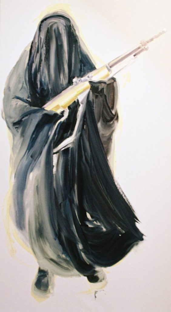 2005 “Zwarte madonna”,  200 x 100 cm, Olieverf op linnen