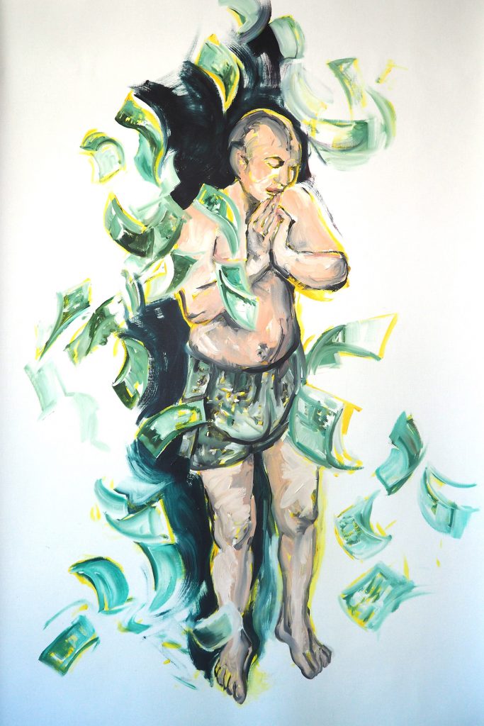 2020 "Moneyland", 200 x 130 cm, Olieverf op linnen